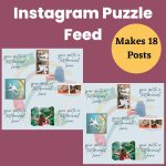 Canva instagram puzzle feed templates