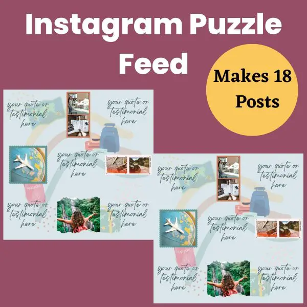 Canva instagram puzzle feed templates