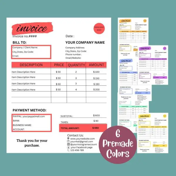 invoice business templates