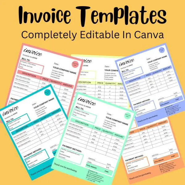 Business invoice templates