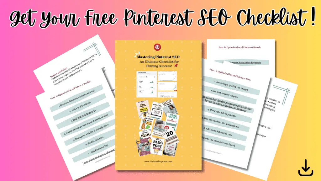 Free Pinterest SEO checklist