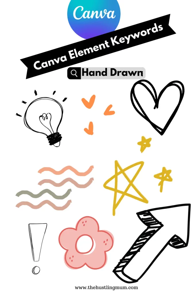 hand painted canva elements